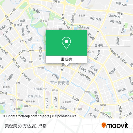 美橙美发(万达店)地图