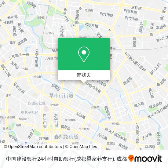 中国建设银行24小时自助银行(成都梁家巷支行)地图