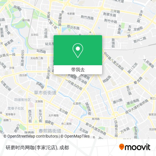 研磨时尚网咖(李家沱店)地图