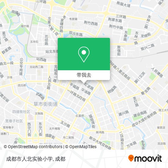成都市人北实验小学地图
