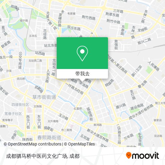 成都驷马桥中医药文化广场地图