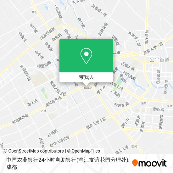 中国农业银行24小时自助银行(温江友谊花园分理处)地图