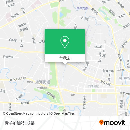 青羊加油站地图