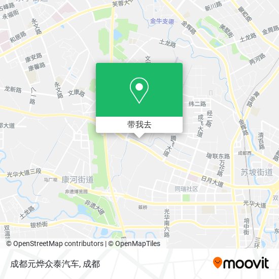 成都元烨众泰汽车地图