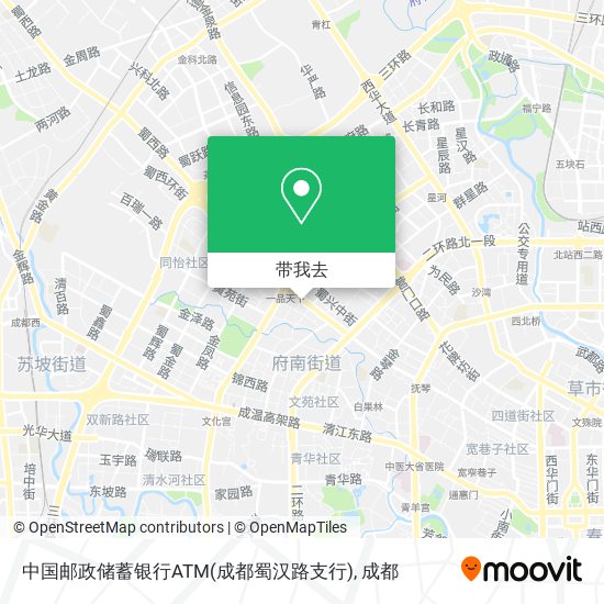 中国邮政储蓄银行ATM(成都蜀汉路支行)地图