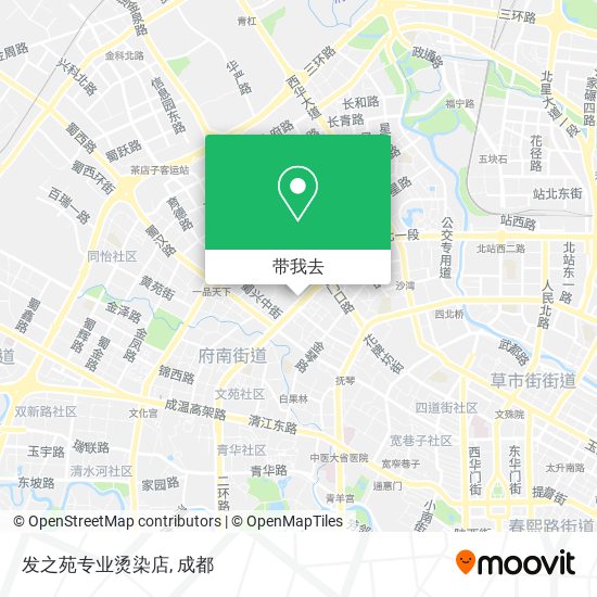 发之苑专业烫染店地图