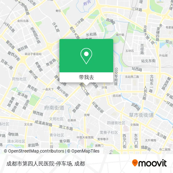 成都市第四人民医院-停车场地图