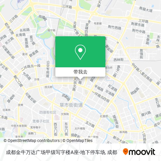 成都金牛万达广场甲级写字楼A座-地下停车场地图