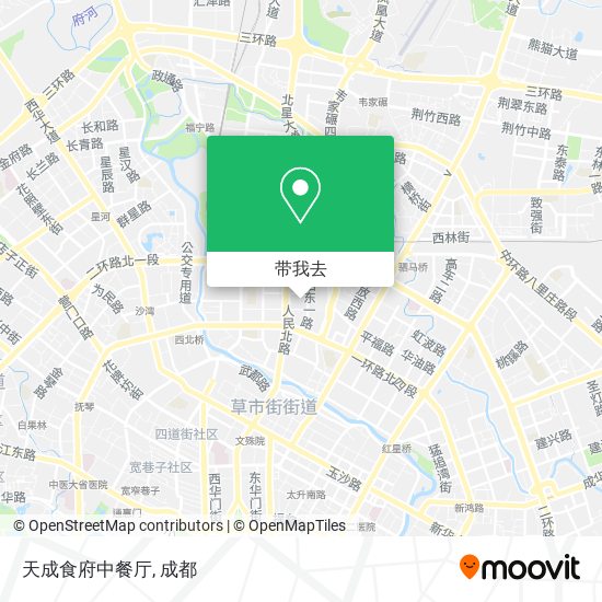 天成食府中餐厅地图