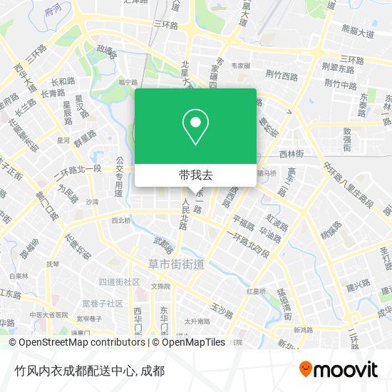 竹风内衣成都配送中心地图