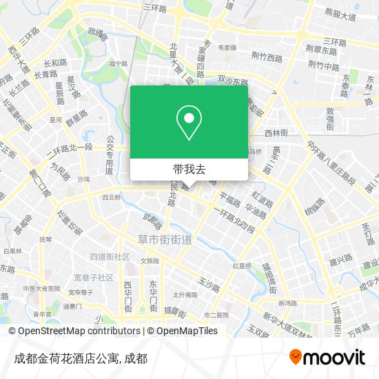 成都金荷花酒店公寓地图