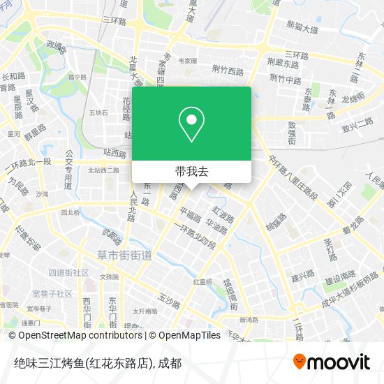 绝味三江烤鱼(红花东路店)地图