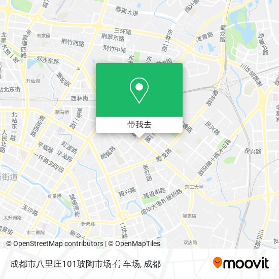 成都市八里庄101玻陶市场-停车场地图