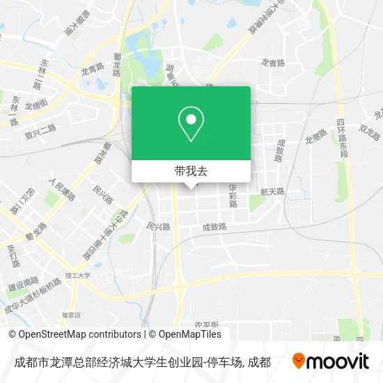 成都市龙潭总部经济城大学生创业园-停车场地图