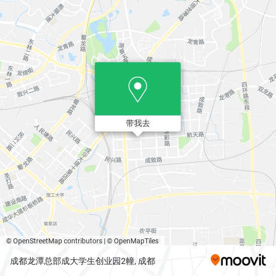 成都龙潭总部成大学生创业园2幢地图