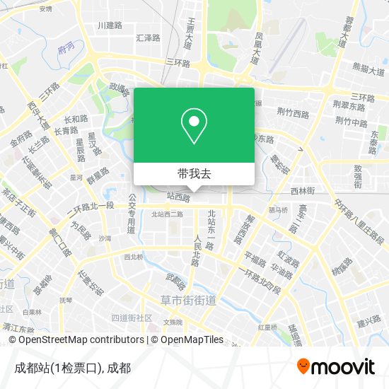 成都站(1检票口)地图
