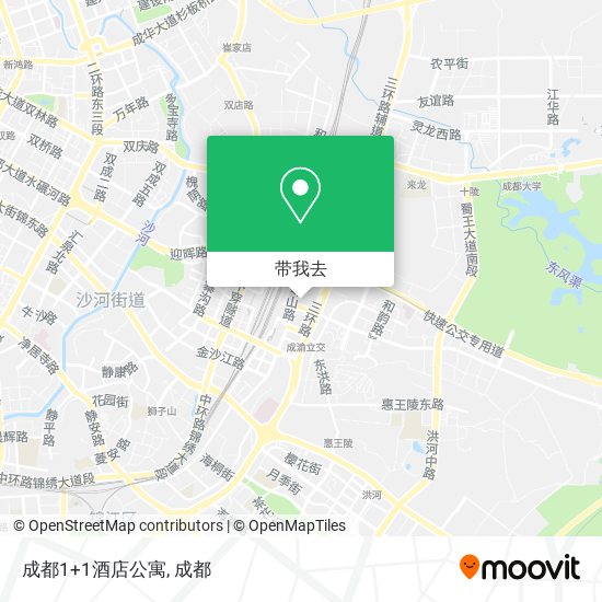 成都1+1酒店公寓地图