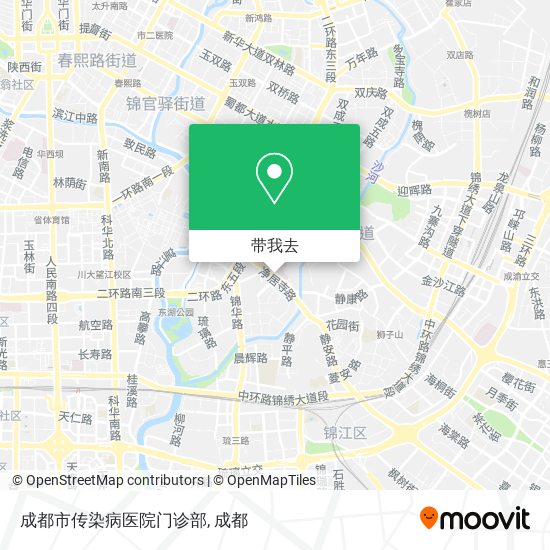 成都市传染病医院门诊部地图