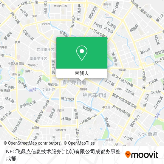 NEC飞鼎克信息技术服务(北京)有限公司成都办事处地图