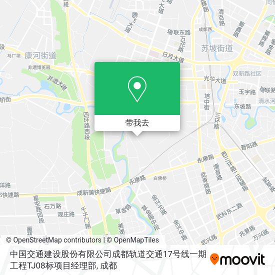 中国交通建设股份有限公司成都轨道交通17号线一期工程TJ08标项目经理部地图