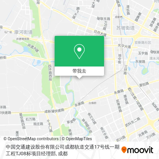 中国交通建设股份有限公司成都轨道交通17号线一期工程TJ08标项目经理部地图
