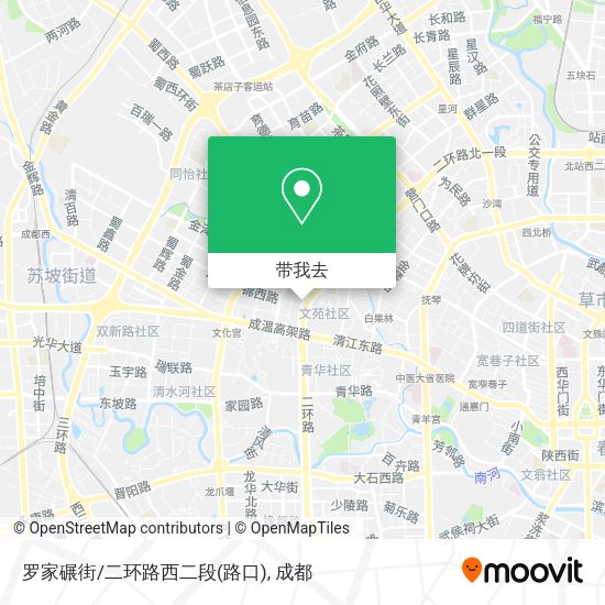罗家碾街/二环路西二段(路口)地图