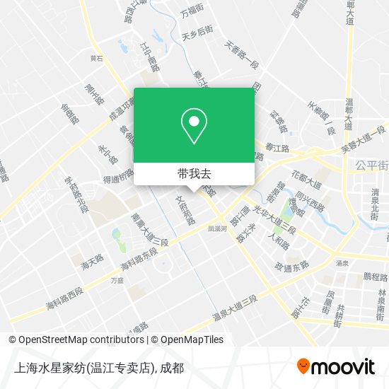 上海水星家纺(温江专卖店)地图