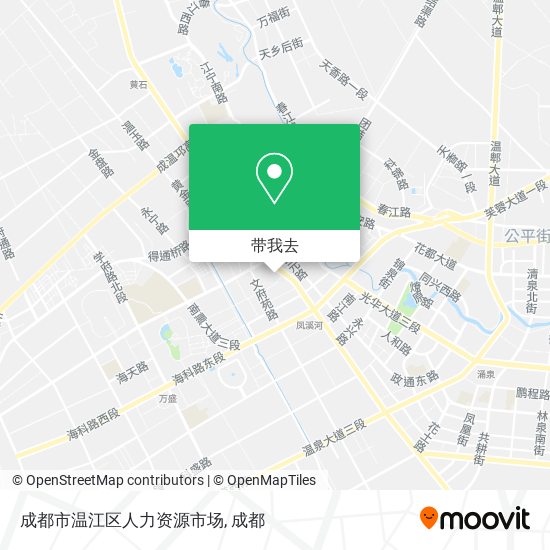 成都市温江区人力资源市场地图