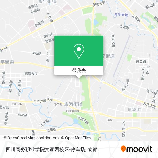 四川商务职业学院文家西校区-停车场地图