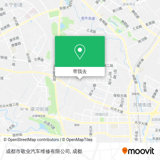 成都市敬业汽车维修有限公司地图