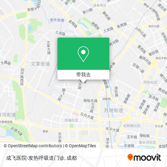 成飞医院-发热呼吸道门诊地图