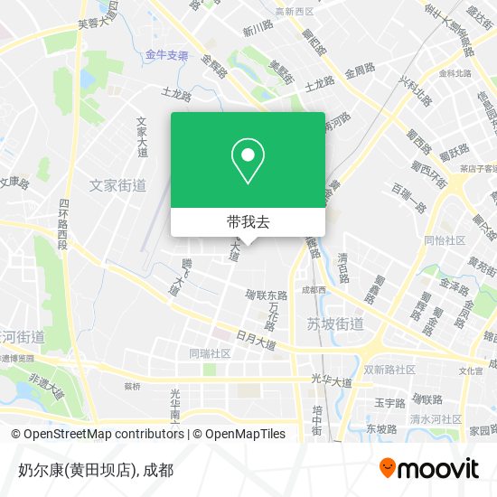 奶尔康(黄田坝店)地图