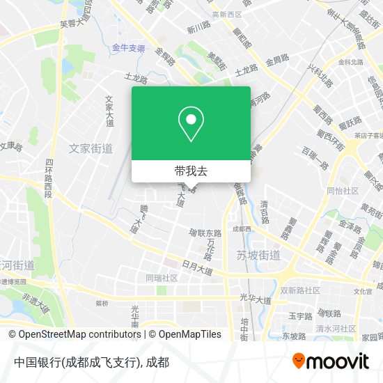 中国银行(成都成飞支行)地图