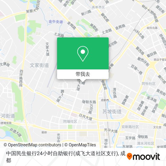 中国民生银行24小时自助银行(成飞大道社区支行)地图