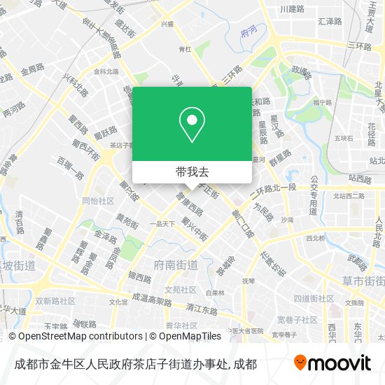 成都市金牛区人民政府茶店子街道办事处地图