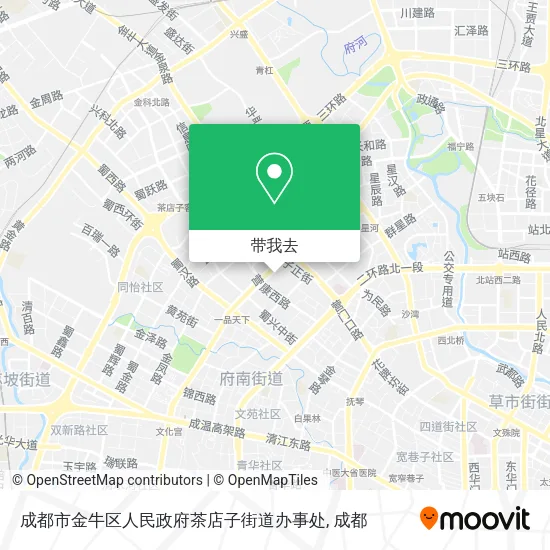 成都市金牛区人民政府茶店子街道办事处地图