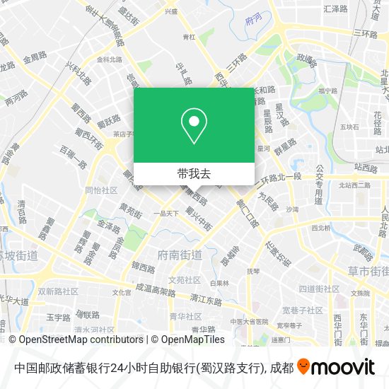 中国邮政储蓄银行24小时自助银行(蜀汉路支行)地图