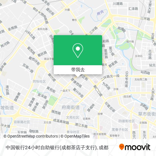 中国银行24小时自助银行(成都茶店子支行)地图
