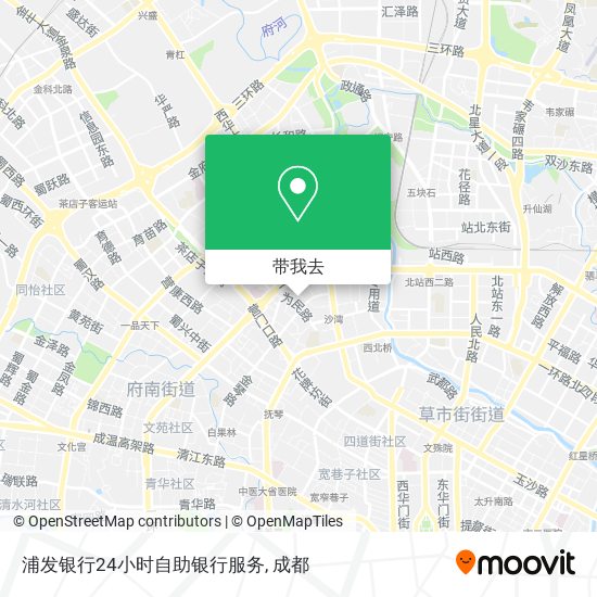浦发银行24小时自助银行服务地图