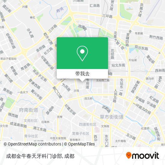 成都金牛春天牙科门诊部地图