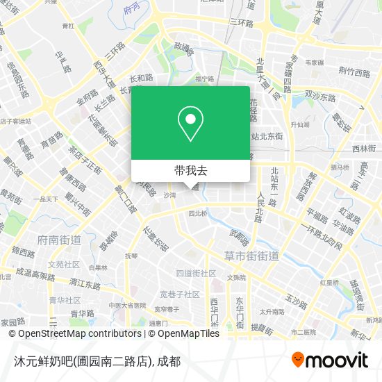 沐元鲜奶吧(圃园南二路店)地图