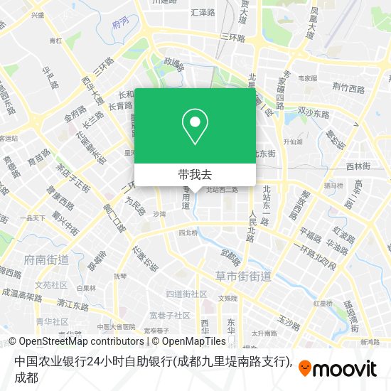 中国农业银行24小时自助银行(成都九里堤南路支行)地图