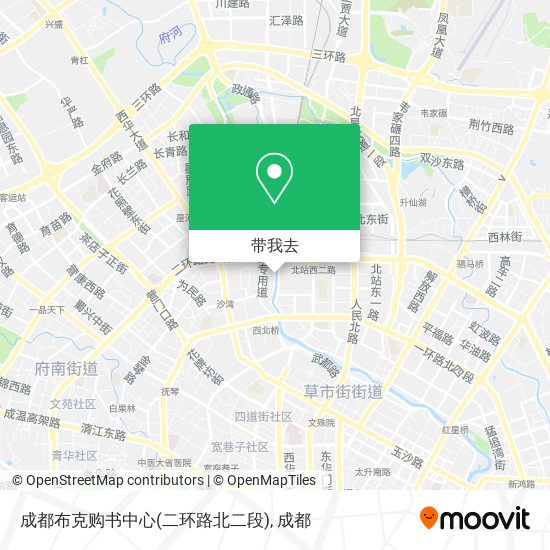 成都布克购书中心(二环路北二段)地图