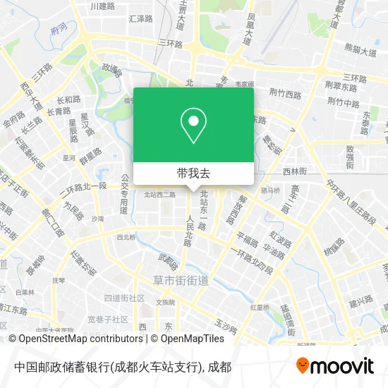 中国邮政储蓄银行(成都火车站支行)地图