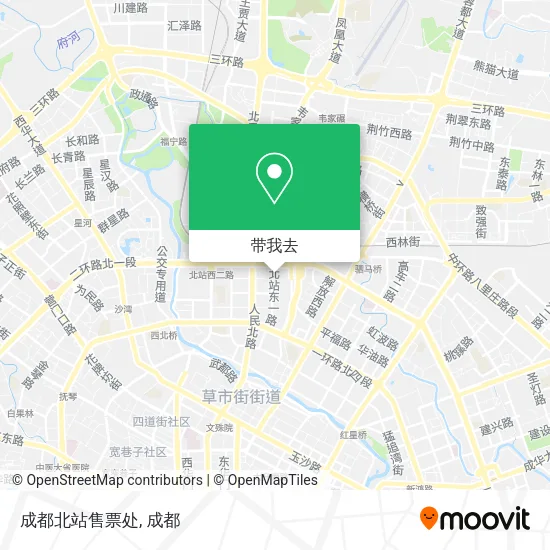 成都北站售票处地图