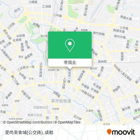 爱尚美食城(公交路)地图
