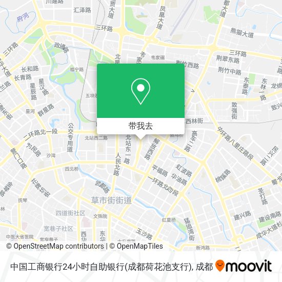 中国工商银行24小时自助银行(成都荷花池支行)地图