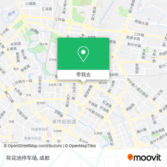 荷花池停车场地图