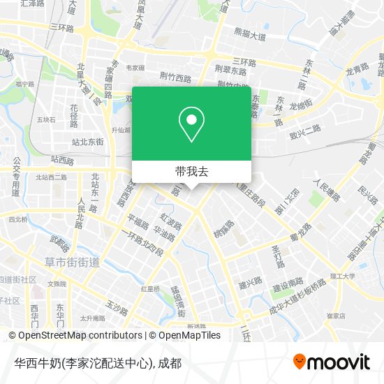 华西牛奶(李家沱配送中心)地图