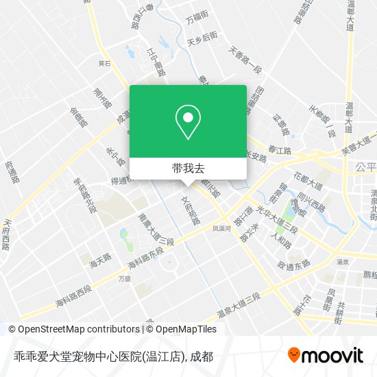 乖乖爱犬堂宠物中心医院(温江店)地图